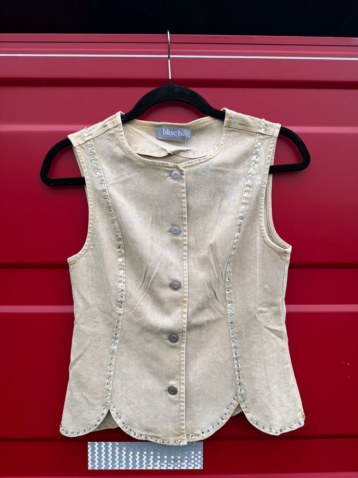 Rhinestone Denim Vest