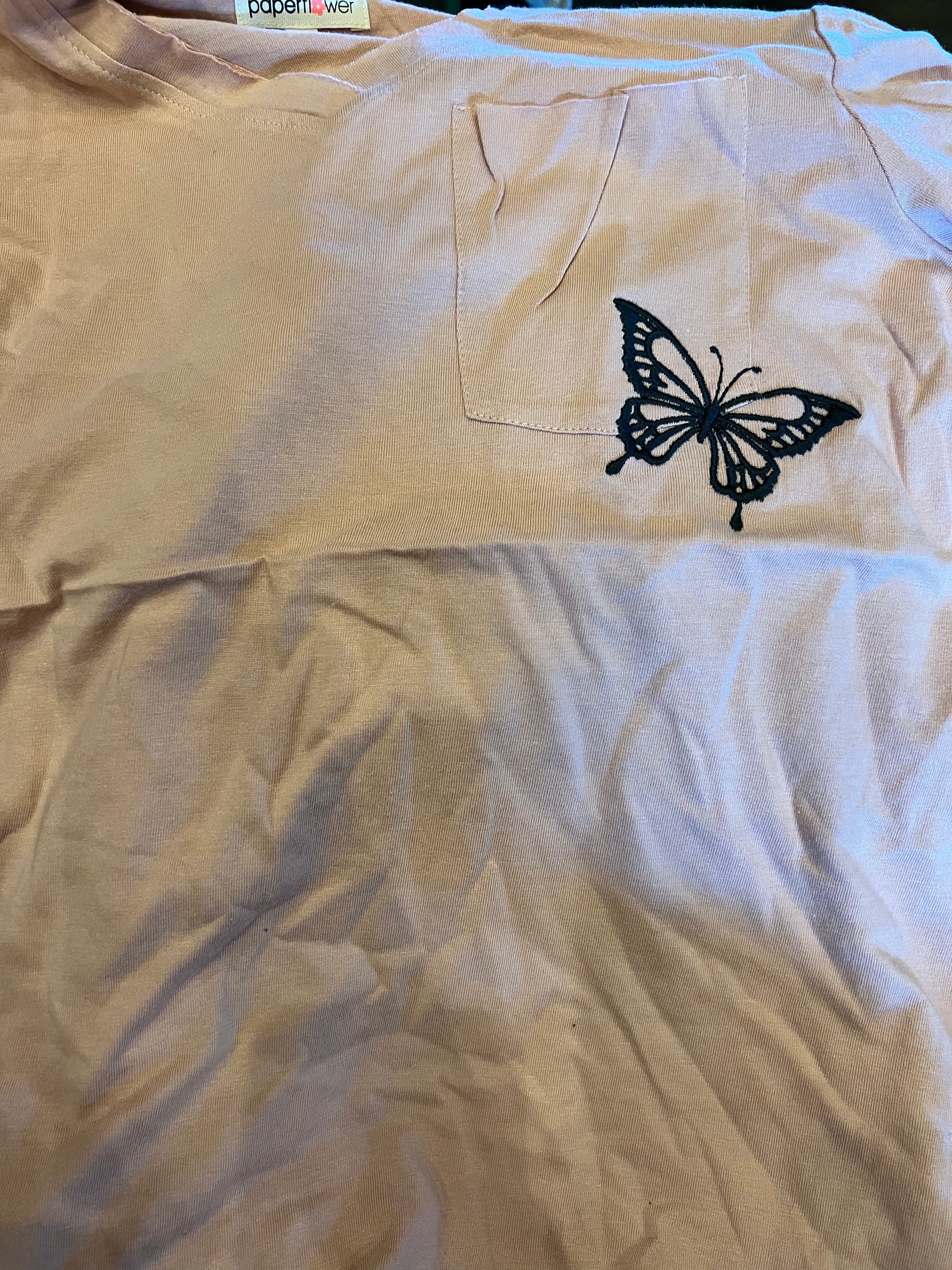 Tween Butterfly Pocket Tee-tween-Branded Envy