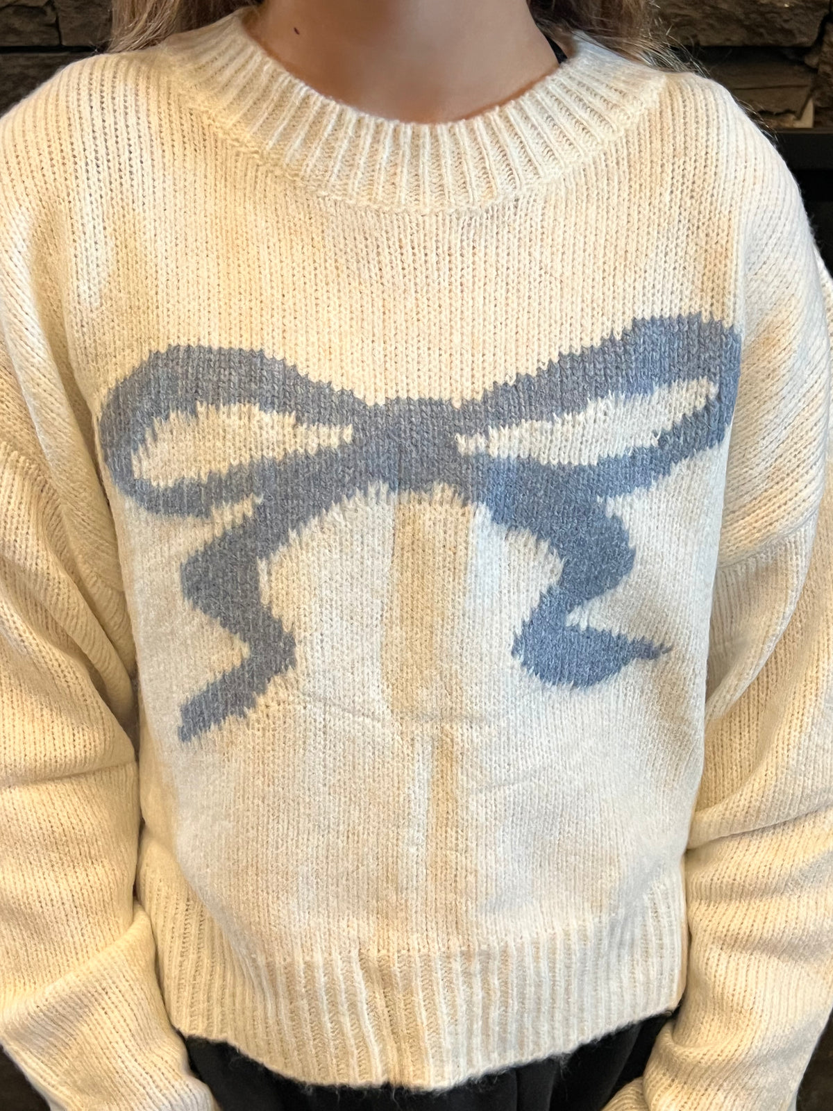 Lilian Bow Sweater-Sweater-Branded Envy