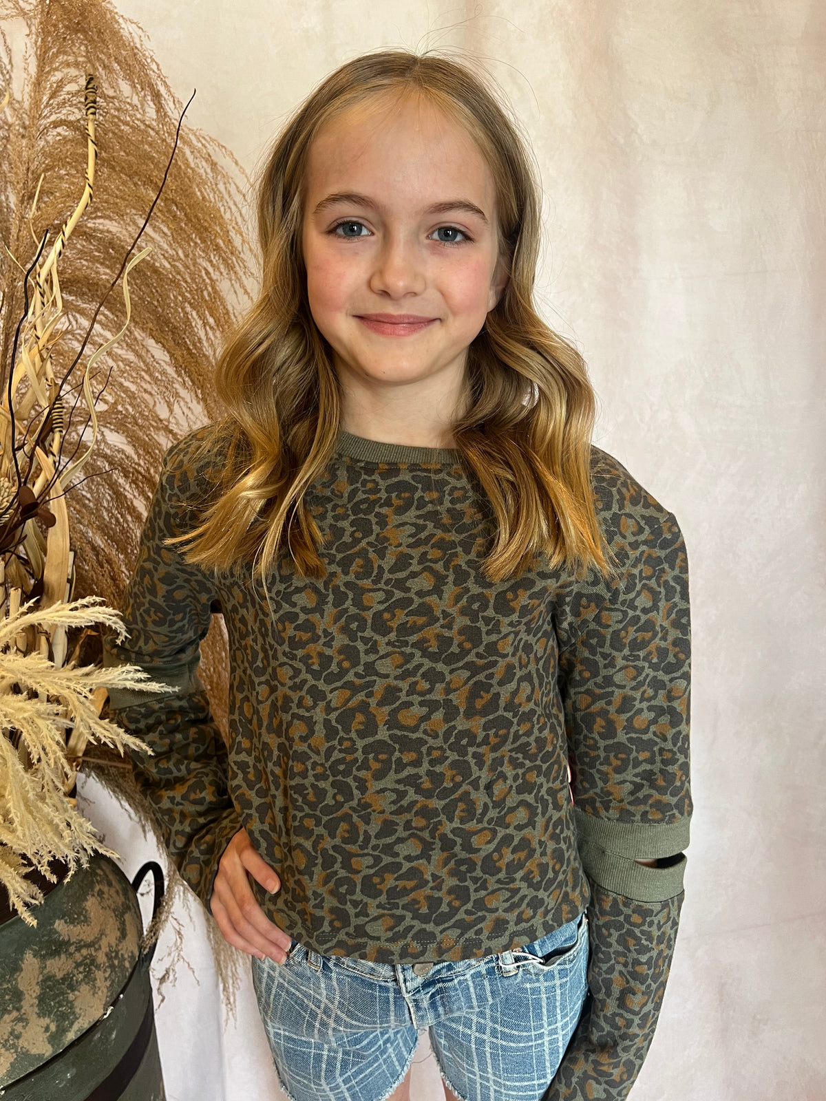 Tween Leopard Print Sweatshirt-sweatshirt-Branded Envy