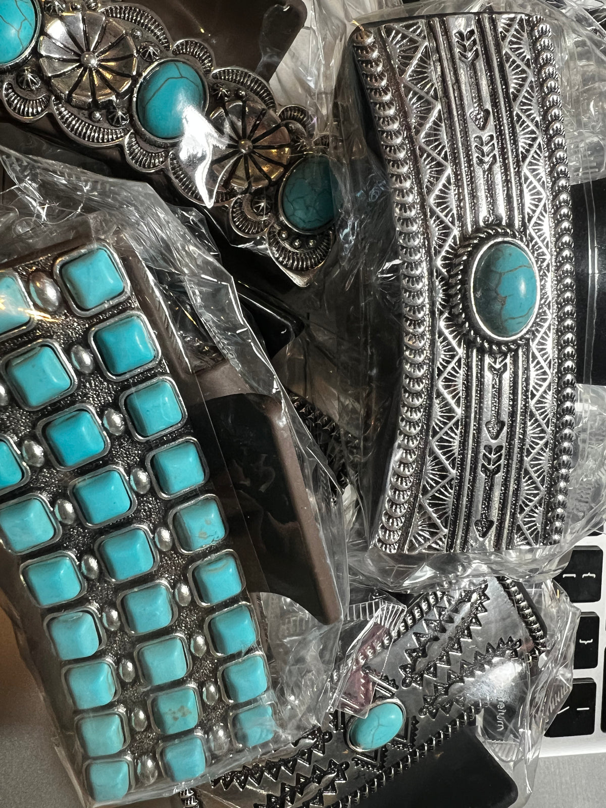 Silver &amp; Turq Hair Clip-Accessories-Branded Envy