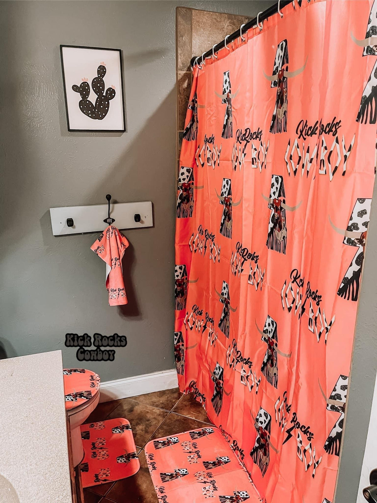 Punchy Bathroom Set-Shower Curtain-Branded Envy