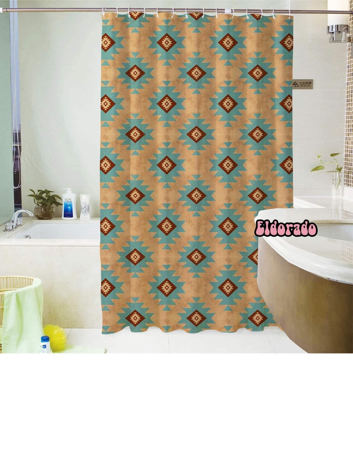 Punchy Bathroom Set-Shower Curtain-Branded Envy