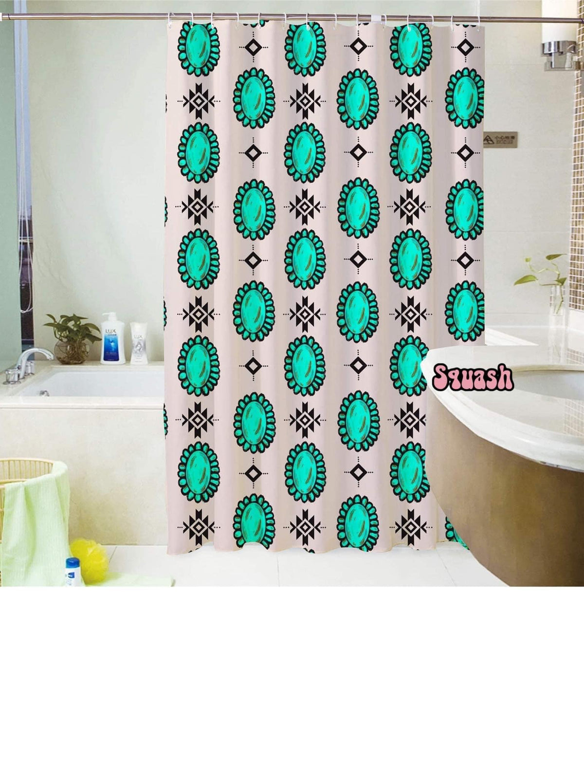 Punchy Bathroom Set-Shower Curtain-Branded Envy