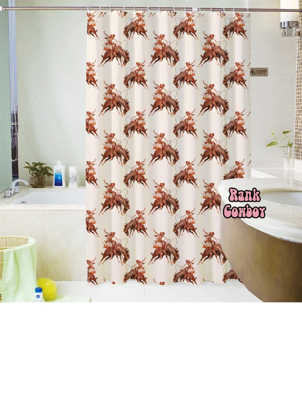 Punchy Bathroom Set-Shower Curtain-Branded Envy