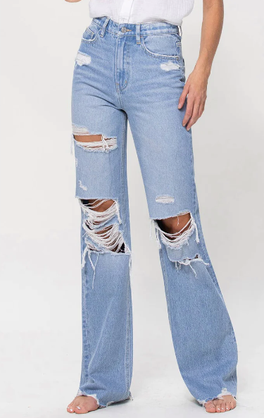 "Claudia" 90s Vintage Flare Denim-Jeans-Branded Envy