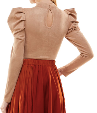 Jodie Suede Bodysuit-Fashion Top-Branded Envy