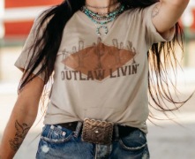 Outlaw Livin' Graphic-graphic tee-Branded Envy