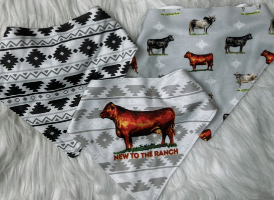 CowBabe Bandana Drool Bibs-Kids Fashion-Branded Envy