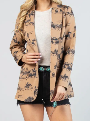 Wild West Woven Blazer-Blazer-Branded Envy