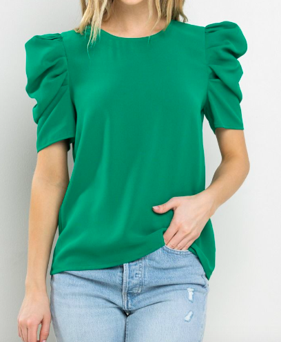 Eliza Puff Sleeve Top-Fashion Top-Branded Envy
