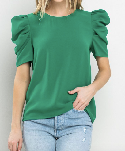 Eliza Puff Sleeve Top-Fashion Top-Branded Envy