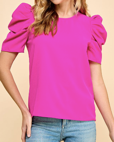 Eliza Puff Sleeve Top-Fashion Top-Branded Envy