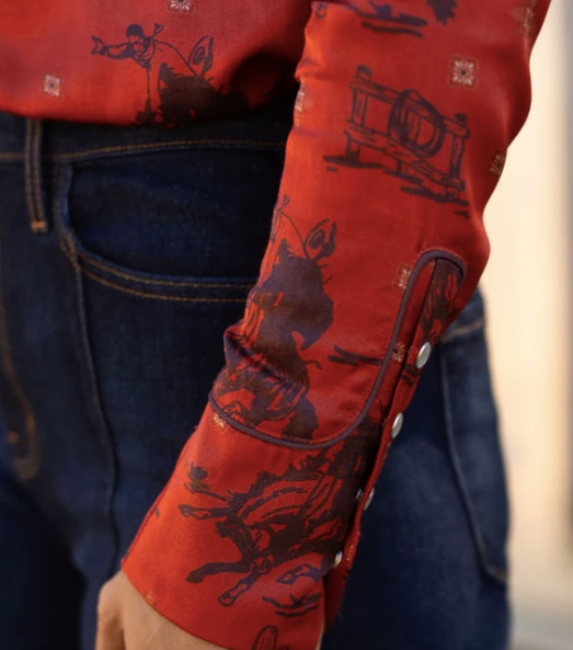 Paisley Cowboy Button Up-western shirt-Branded Envy