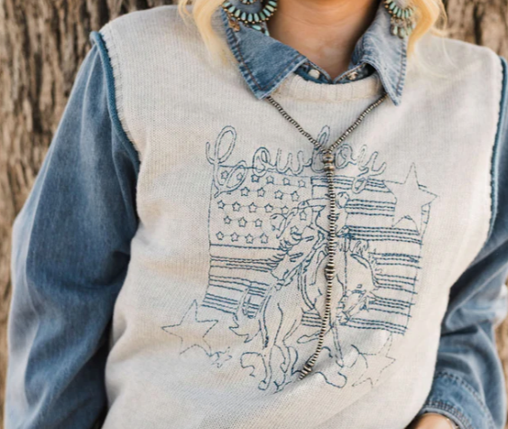 Patriotic Cowboy Vest-western shirt-Branded Envy