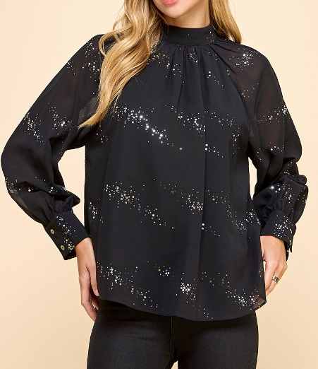 Maybelle Glitter Blouse-Blouse-Branded Envy