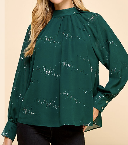 Maybelle Glitter Blouse-Blouse-Branded Envy