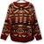 Aztec Round Bottom Sweater-Cardigan-Branded Envy