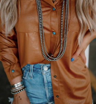 Luxe Leather Top-Fashion Top-Branded Envy