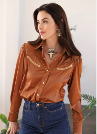 Bubbly Pearl Snap-western shirt-Branded Envy