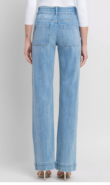 Bangs Vintage Pocket Flare Denim-Bottoms-Branded Envy