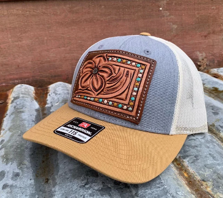 Pansy Handtooled Cap-Cap-Branded Envy