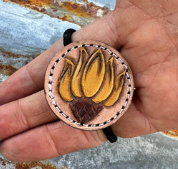 Hand Tooled Leather Hair Tie-Accessories-Branded Envy