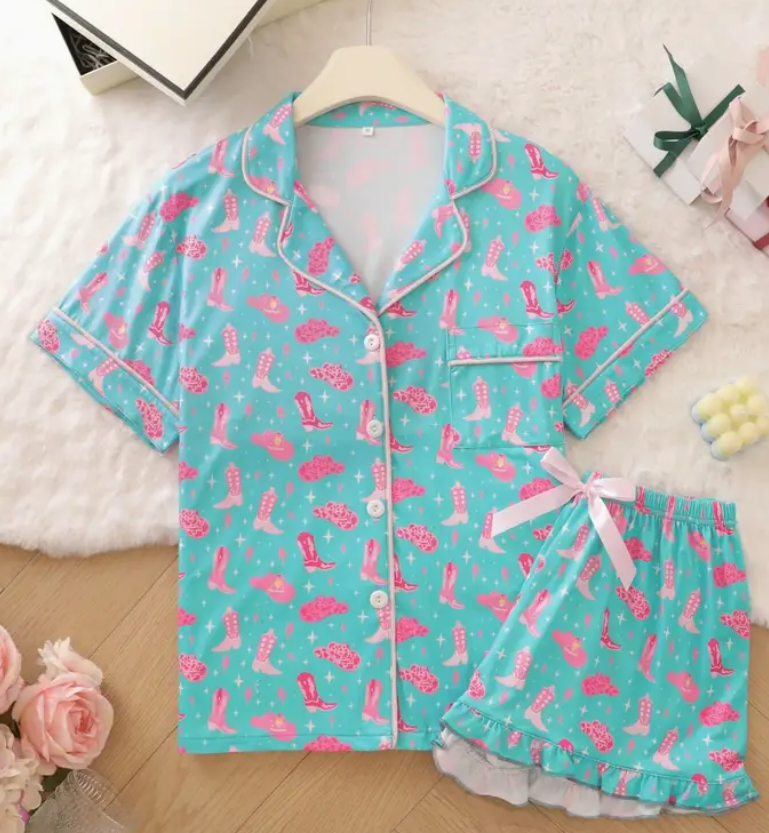 Cowgirl Hats & Boots PJ Set