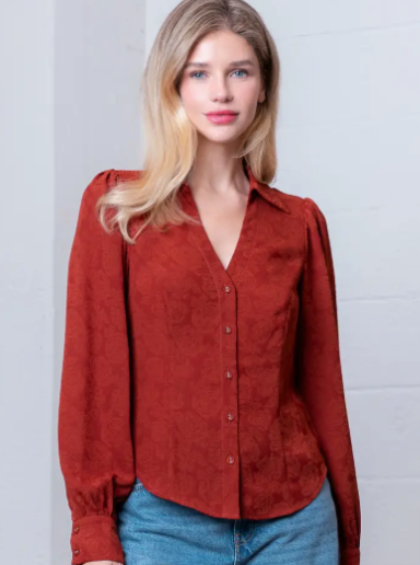 Ruby Button Down Collared Blouse