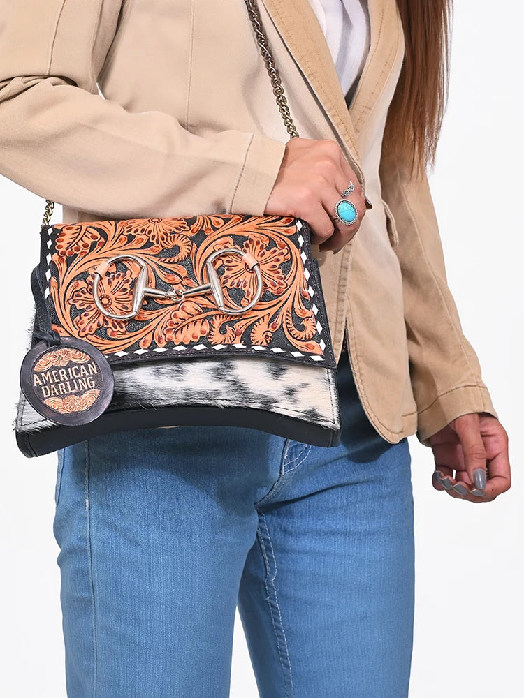 Hair on Hide Snaffle Bit Purse