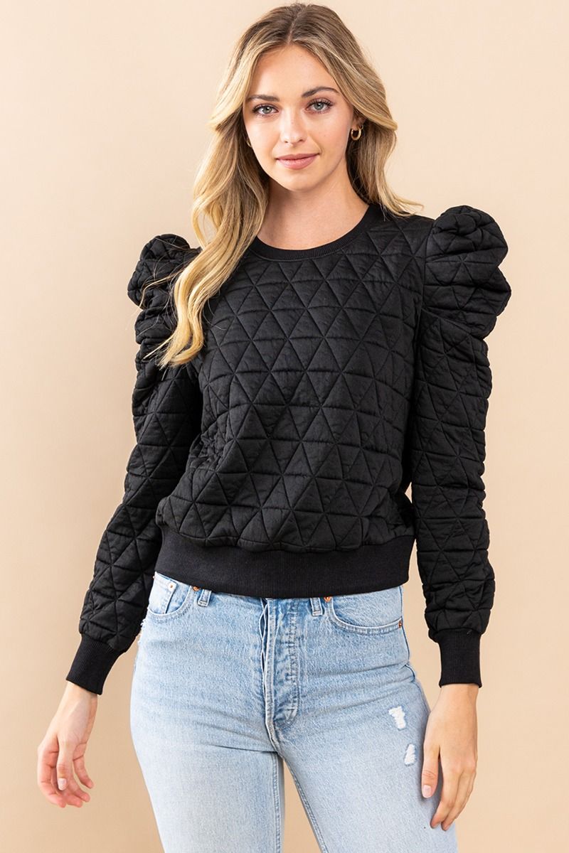 CeCe Quilted Top-Fashion Top-Branded Envy