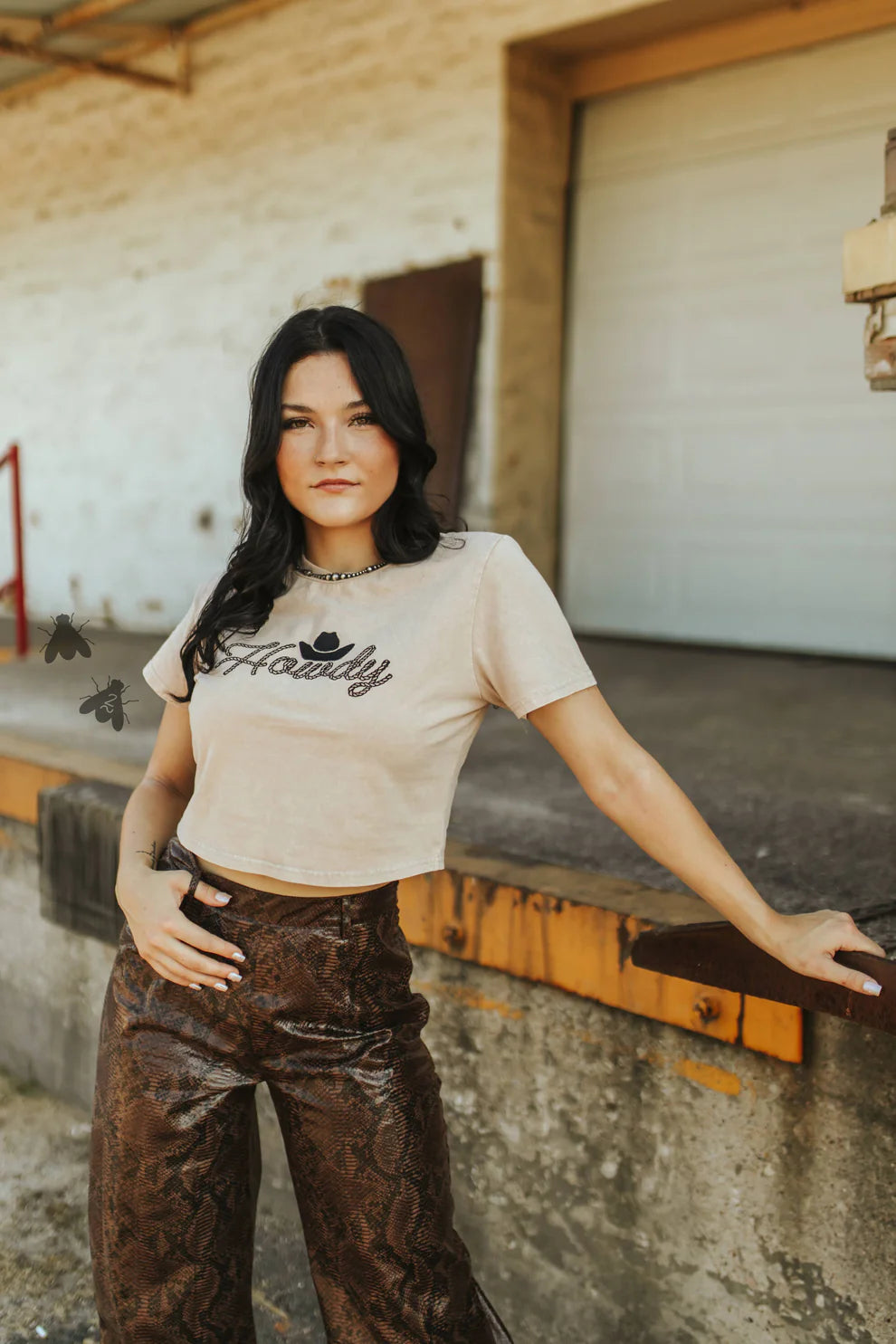 Howdy Cropped Tee-Branded Envy