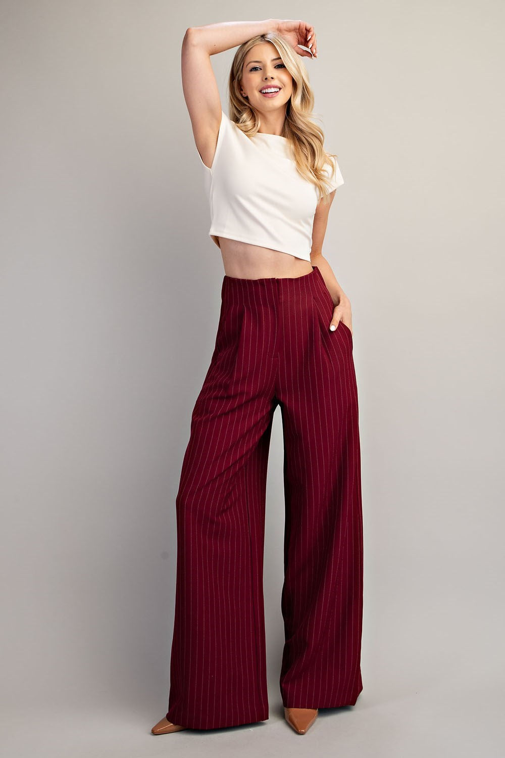 Mamie High Waist Pants-Bottoms-Branded Envy