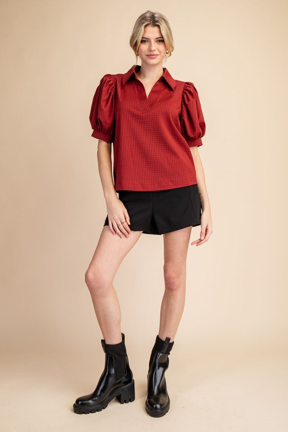 Elsie Puff Sleeve Top-Fashion Top-Branded Envy