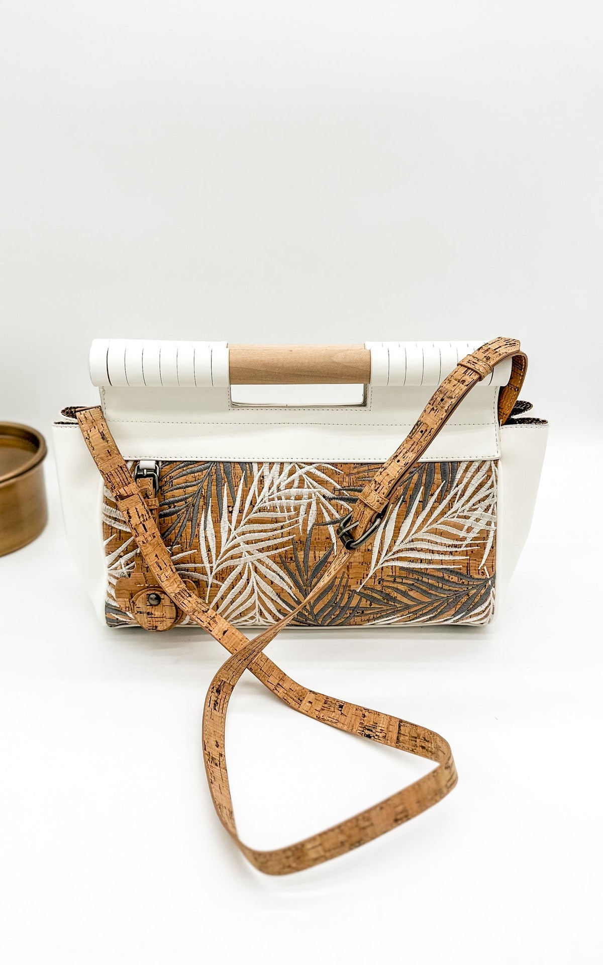 Naughty Monkey Palms Handbag in White-Accessories-Branded Envy