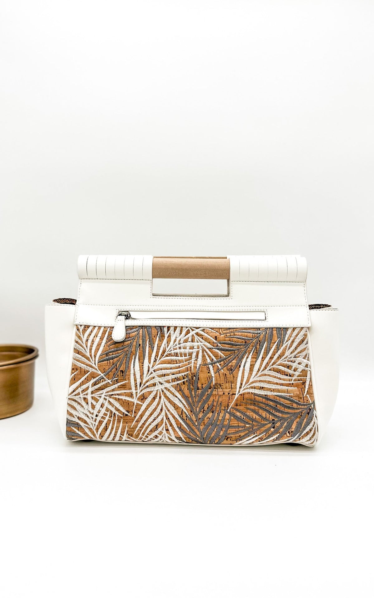 Naughty Monkey Palms Handbag in White-Accessories-Branded Envy
