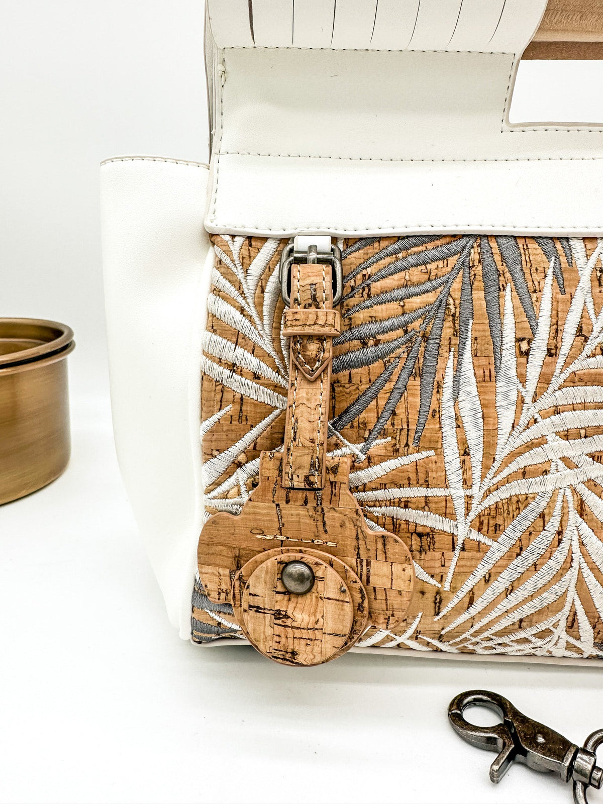 Naughty Monkey Palms Handbag in White-Accessories-Branded Envy