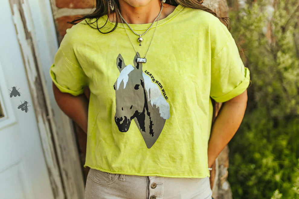 Wild Horse Cropped Tee-Branded Envy