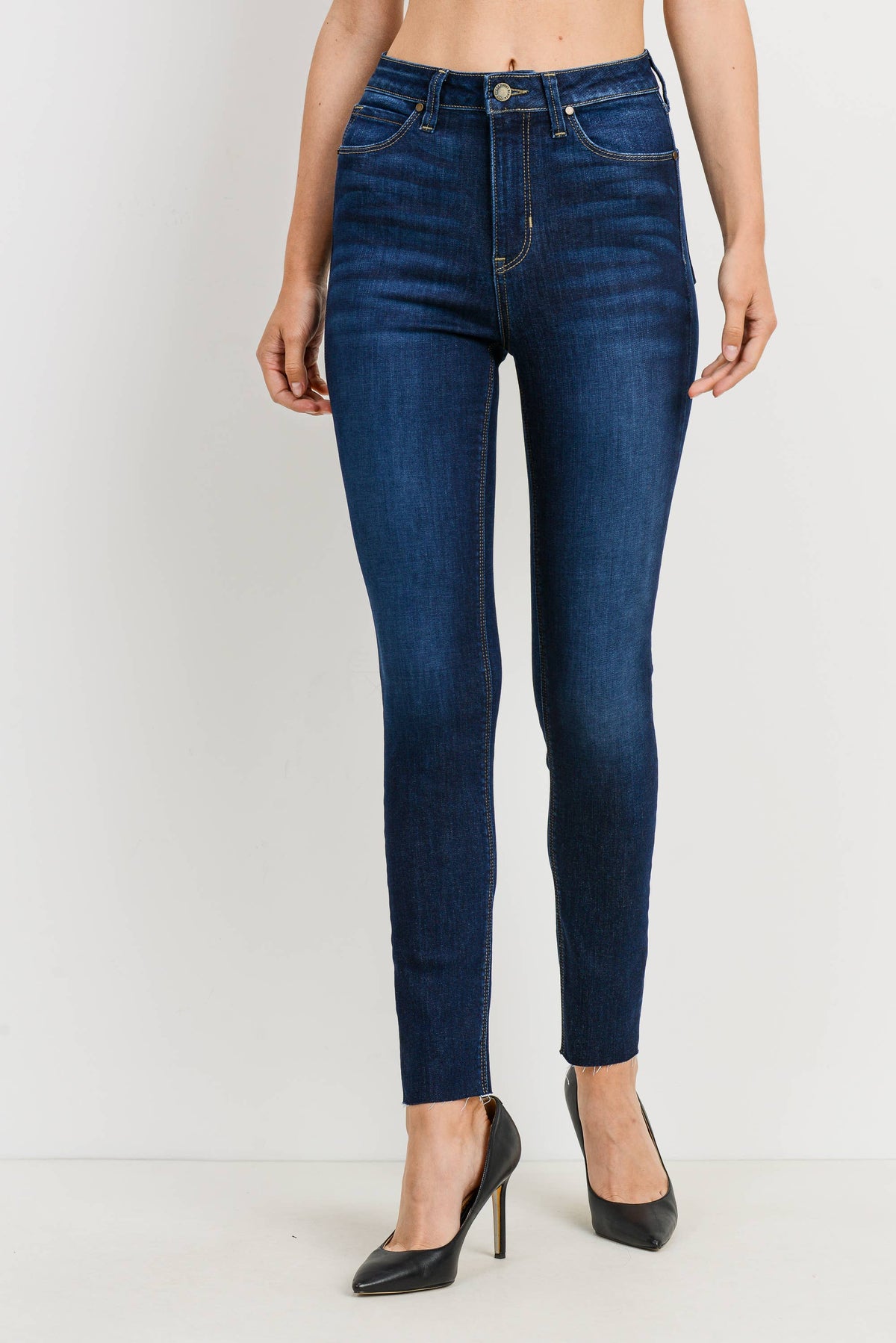 Jena Scissor Cut Skinny Jeans-Jeans-Branded Envy
