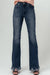 VINTAGE WASHED RAW HEM BOOTCUT DENIM-Jeans-Branded Envy