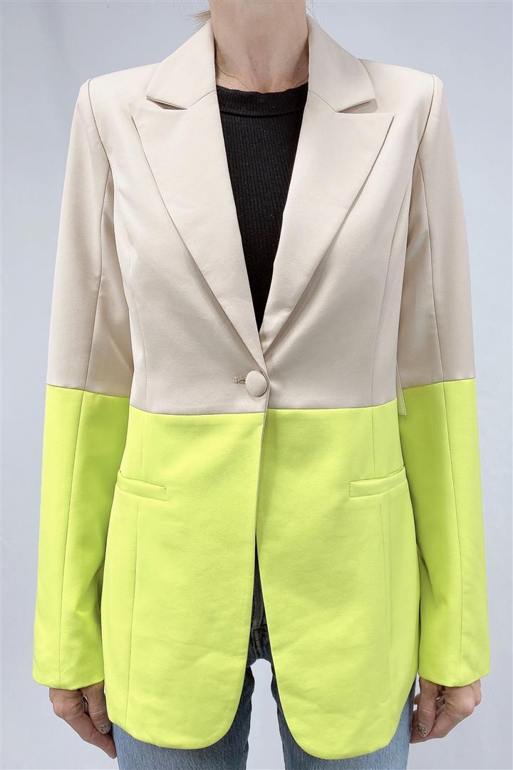 Michelle Taupe/Lime Blazer-Blazer-Branded Envy