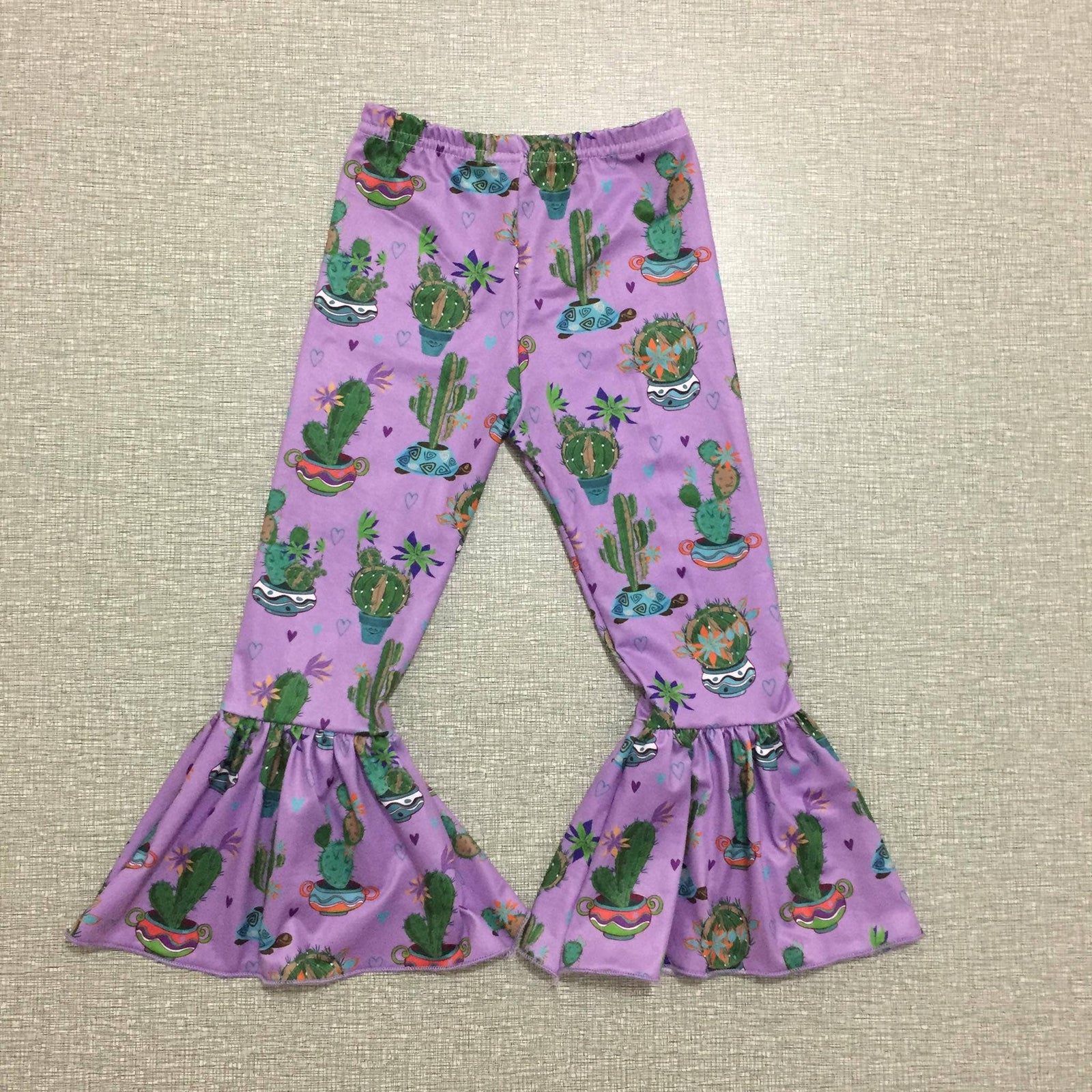 Lavender & Cactus Bell Bottom Pants-Kids Fashion-Branded Envy