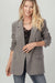 Textured Single Button Long Line Blazer-Branded Envy