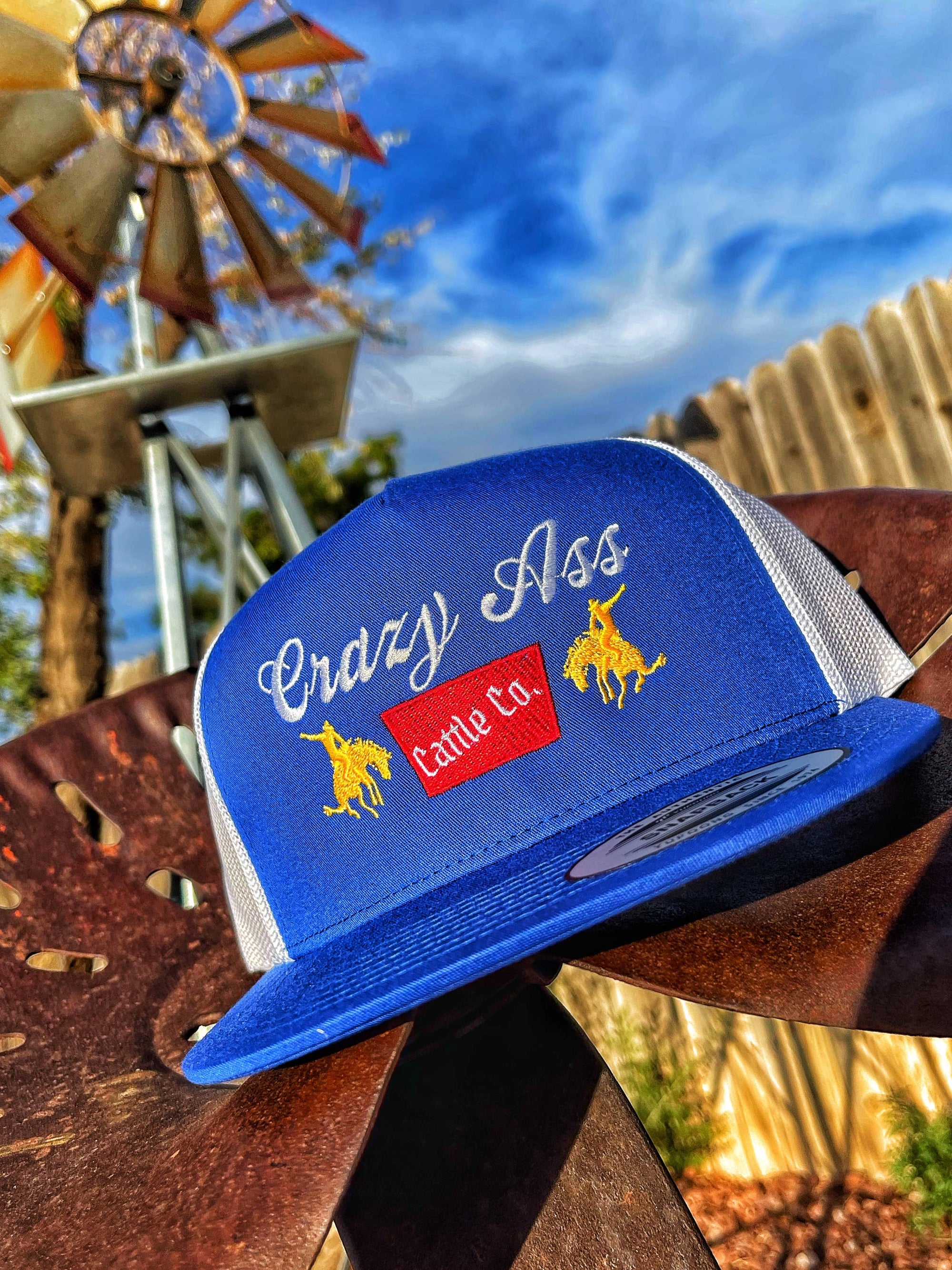 Original crazy ass cattle co hat-Caps-Branded Envy
