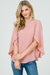 Rose Split Ruffle Sleeve Blouse-Fashion Top-Branded Envy