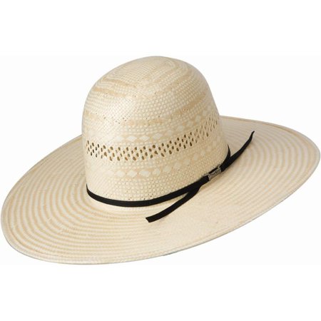 American Hat Poly Fancy Weave Neck Vented 845 LO Straw-Hat-Branded Envy