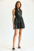 Demi Faux Leather Ruffle Dress-dress-Branded Envy