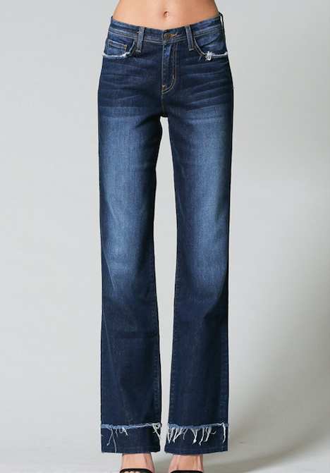 Flying Monkey high rise repatched wide hem flare-jeans-Branded Envy