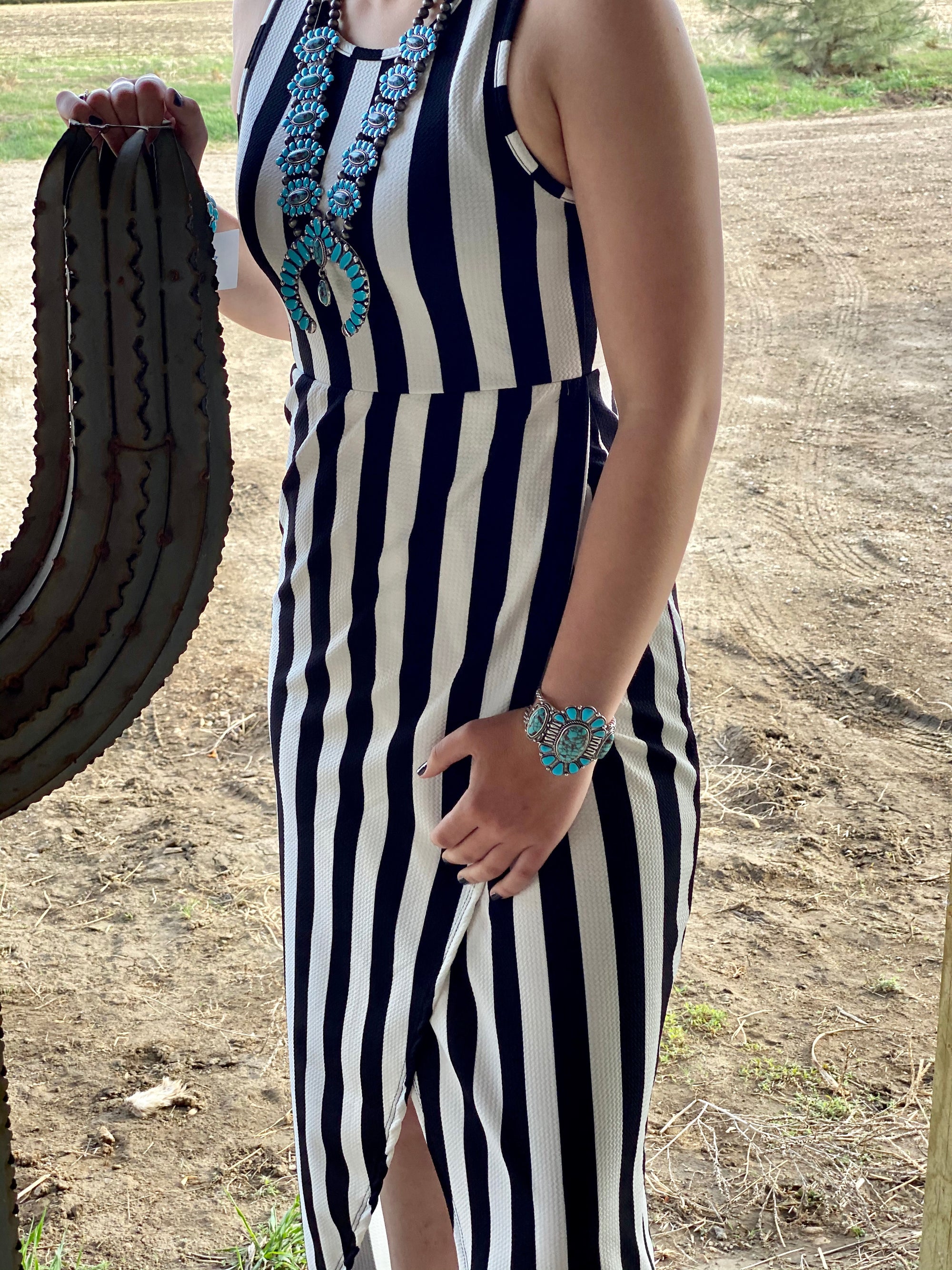 Striped Darlin Dress-Dresses-Branded Envy
