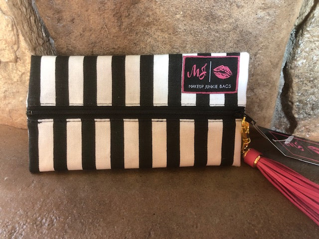Glam Stripe Makeup Junkie-Bag-Branded Envy